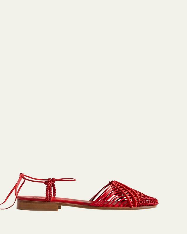 Aliga Interwoven Knotted Leather Sandals